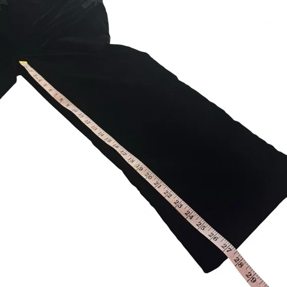 Sandro FR 40 US 8 Black Emilia Floral Embroidered Wide Leg Velvet Jumpsuit Flaw